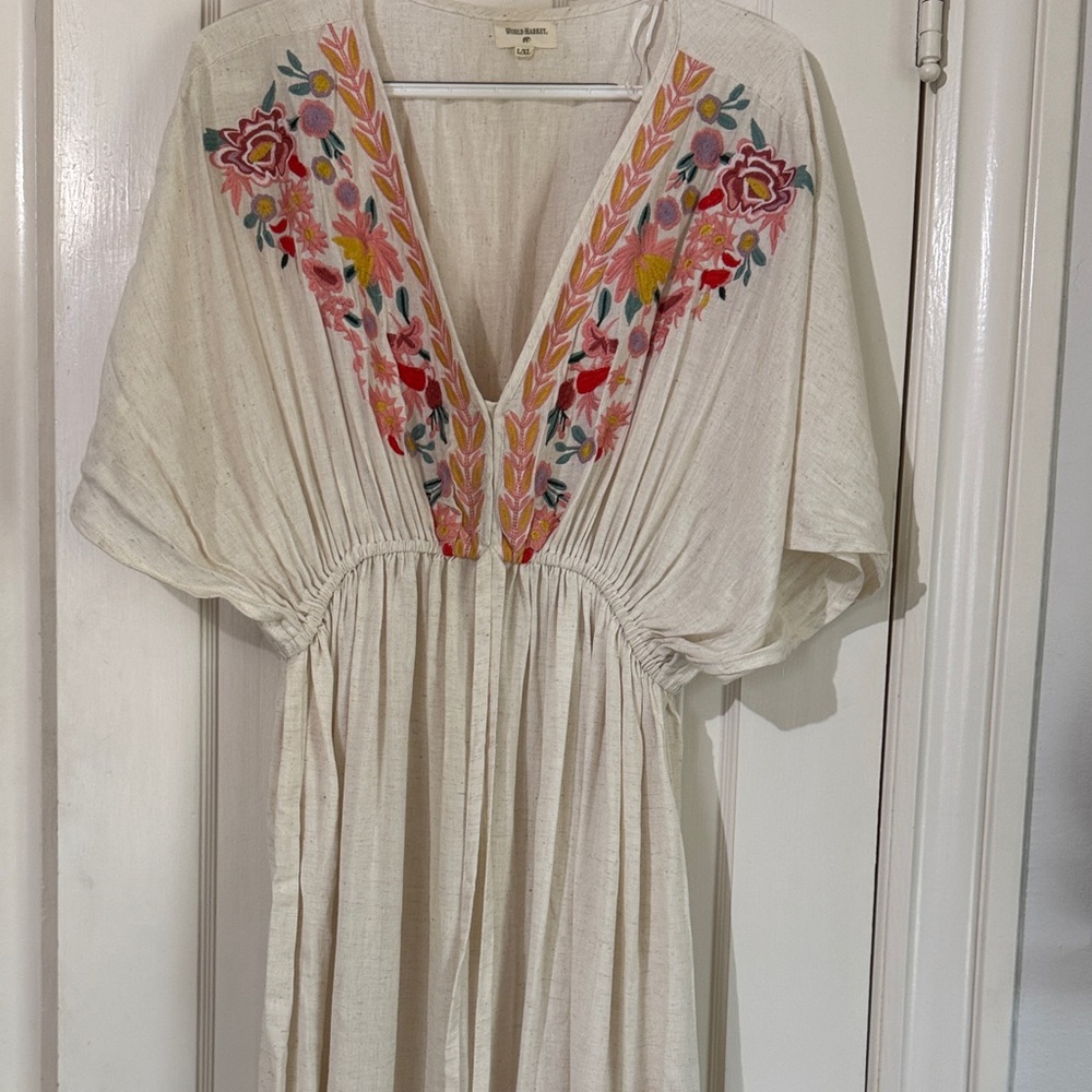 Cost Plus World Market White Kaftan